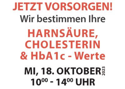 Harnsäure- Cholesterin- HBA1-Wert