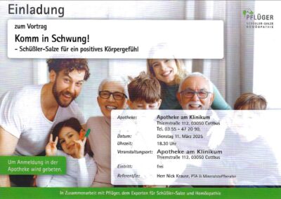 Vortrag – Schüßler-Salze für ein positives Körpergefühl