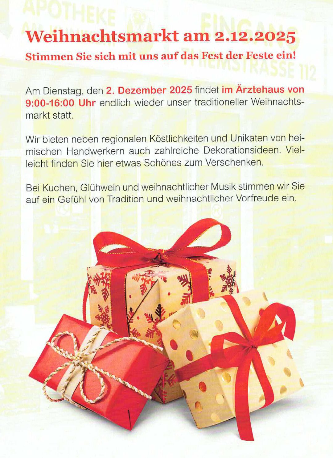 Weihnachtsmarkt im Cottbuser Ärztehaus Thiemstraße 112