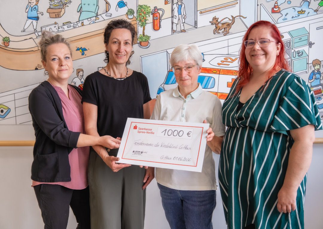 Spende an die Kinderklinik